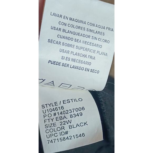 VTG Sag Harbor Women 22W Black Short Sleeve 3 Button Front Blazer Jacket - Picture 7 of 7